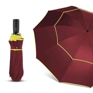 Planet Gates Red Quality 120cm Fully-automatic Umbrella Men Rain Woman Double Layer 3 Folding Business Gift Umbrella Windproof Sun Umbrellas