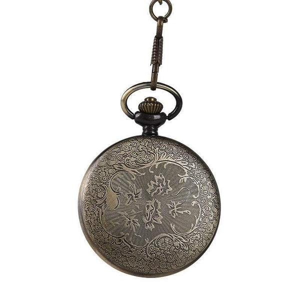 Planet Gates Red Quartz Pocket Watch Pirate Skull Head Horror with Chain Men Women Pendant Necklace For Gift Christmas