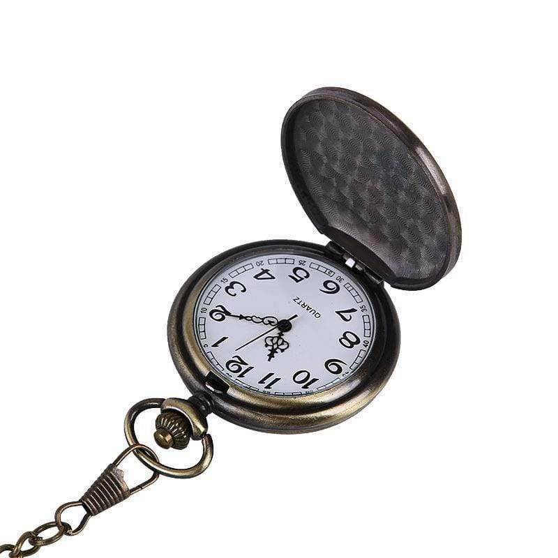 Planet Gates Red Quartz Pocket Watch Pirate Skull Head Horror with Chain Men Women Pendant Necklace For Gift Christmas