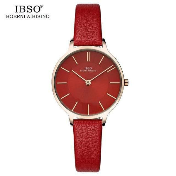 Planet Gates Red Quartz Watch Women Genuine Leather Women Watches  Luxury Ladies Watch Montre Femme