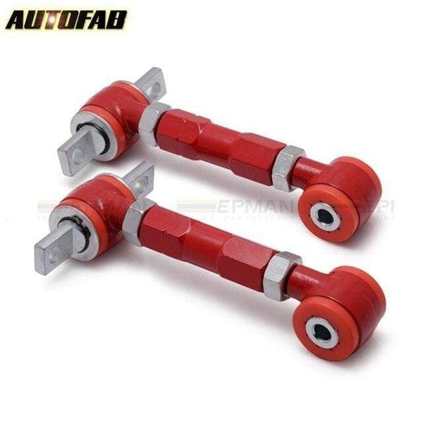 Planet Gates Red RACING REAR ADJUSTABLE CAMBER ARMS KIT FOR 88-01 Honda CIVIC AF-CA1029TZLG