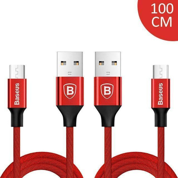 Planet Gates Red Red 2pcs/lot, Baseus Micro USB Cable 2A Fast Data Sync Charging Microusb Charger For Samsung Xiaomi HTC Android Mobile Phone Cables