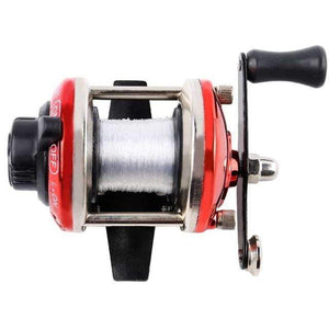 Planet Gates red reel 3.5:1 Gear Ratio 3 Color Mini Trolling Reel Casting Ice Fishing Reel Baitcasting Reels Coil Come with 50M Nylon Line