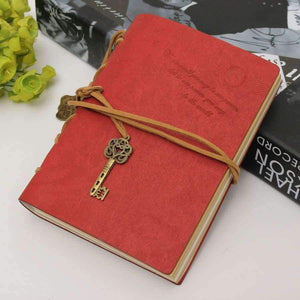 Planet Gates Red Retro Vintage PU Leather Blank-Pages Journal Diary Notebook Sketchbook Gift Notebooks & Writing Pads Notebook