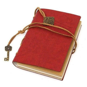 Planet Gates Red Retro Vintage PU Leather Blank-Pages Journal Diary Notebook Sketchbook Gift Notebooks & Writing Pads Notebook