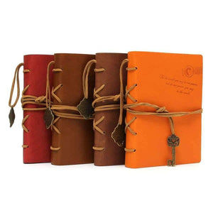 Planet Gates Red Retro Vintage PU Leather Blank-Pages Journal Diary Notebook Sketchbook Gift Notebooks & Writing Pads Notebook