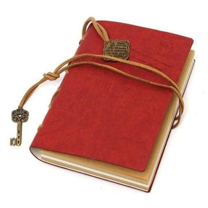 Planet Gates Red Retro Vintage PU Leather Blank-Pages Journal Diary Notebook Sketchbook Gift Notebooks & Writing Pads Notebook