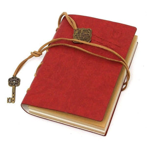 Planet Gates Red Retro Vintage PU Leather Blank-Pages Journal Diary Notebook Sketchbook Gift Notebooks & Writing Pads Notebook