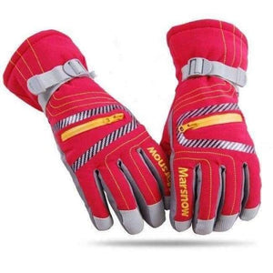 Planet Gates Red / S -30 Degree Marsnow Brand Men Women Ski Snow Riding Gloves Windproof Outdoor Sport Thermal Snowboard Winter Snow Skiing Gloves
