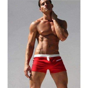 Planet Gates Червен / S ALSOTO Секси бански костюм Бански за мъже maillot de bain Мъжки бански слипове Плажни шорти Плувни гащета Мъже Майо