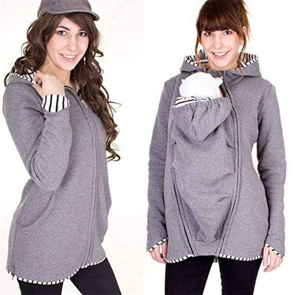 Planet Gates red / S Baby Holder Maternity Carrier Sweatshirts Pregnant Multifunction Warm Cotton Kangaroo Coat Outerwear Jacket Carrier