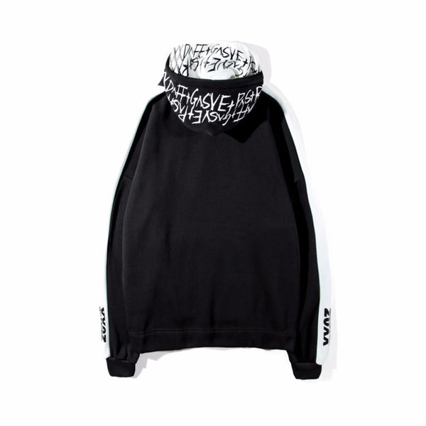 Planet Gates RED / S BF Oversize Hoodie Streetwear Hip Hop Red Black Double  Mens Hoodies