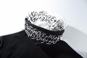 BF Oversize Hoodie Streetwear Hip Hop Red Black Double  Mens Hoodies - Planet Gates