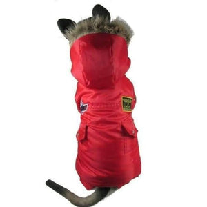 Planet Gates Red / S / China Winter Warm Thick For Large Small Dog Pet Clothes Padded Hoodie Jumpsuit Pants Apparel XS-5XL Hot New Arrival  Free Shipping