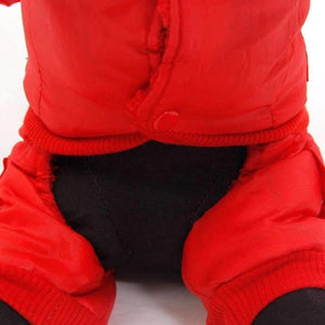 Planet Gates Red / S / China Winter Warm Thick For Large Small Dog Pet Clothes Padded Hoodie Jumpsuit Pants Apparel XS-5XL Hot New Arrival  Free Shipping