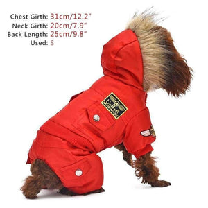 Planet Gates Red / S / China Winter Warm Thick For Large Small Dog Pet Clothes Padded Hoodie Jumpsuit Pants Apparel XS-5XL Hot New Arrival  Free Shipping