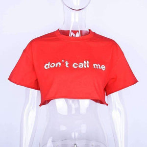 Planet Gates Red / S Cotton letters print crop tops 2018 summer women fashion t shirts female casual T-shirts