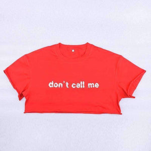 Planet Gates Red / S Cotton letters print crop tops 2018 summer women fashion t shirts female casual T-shirts