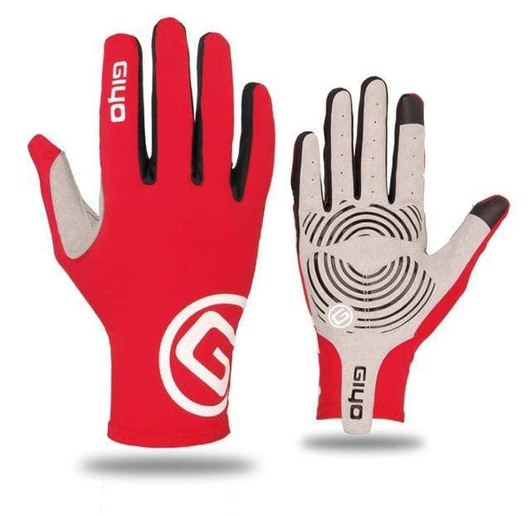 Planet Gates Red / S Cycling Gloves Long Full Fingers Sports Touch Screen Gel Sports Women Men Summer long finger gloves  MTB Road Riding Racing