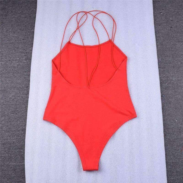 Planet Gates red / S Fashion Chic backless sexy bodysuit strap body bandage jumpsuits for women 2018 romper summer bodysuits one piece
