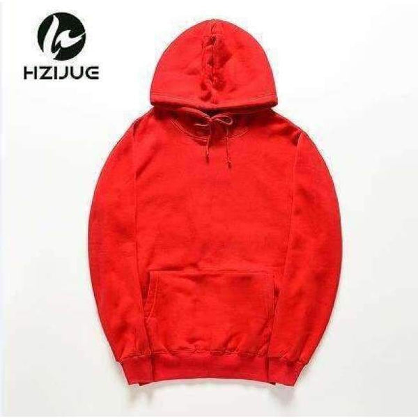 Planet Gates red / S Fashion Color Hooides Men's Thick Clothes Winter Sweatshirts Men Hip Hop Streetwear Solid Fleece Hoody Man Clothing USA SIZE