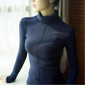 Planet Gates red / S Female Soft Korean Style Skinny Winter Turtleneck Women Bodycon Basic Pullovers Long Sleeve Pull Femme Coat Female Top