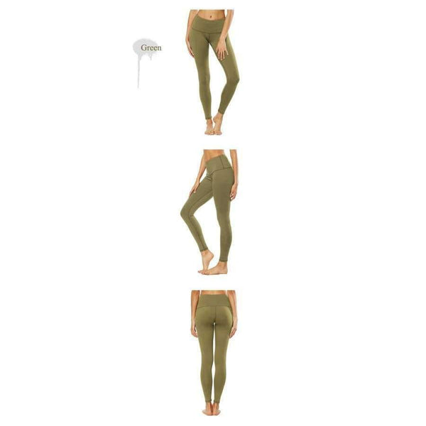 Planet Gates Red / S Fitness Women Elastic High Waist Solid Sport Yoga Running Bodybuilding Training Plus Size 2XL Stretch Slim Tight Legging