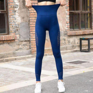 Planet Gates red / S Gym Leggings Fitness Women's Yoga Leggings Hollow On Both Sides Solid Legging Fitness Women Sexy Trousers Workout Pants