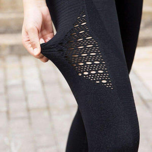 Gym Leggings Fitness Women's Yoga Leggings Hollow On Both Sides Solid Legging Fitness Women Sexy Trousers Workout Pants