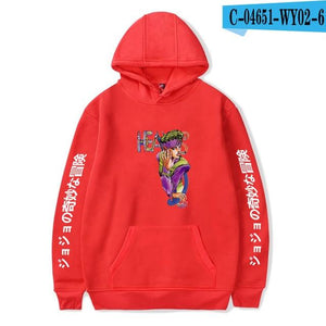 Planet Gates red / S JoJo's Bizarre Adventure Hoodies Sweatshirts Men Women Harajuku Hoodies Anime Fashion Hoodie Japanese Streetwear Cartoon Hoodies