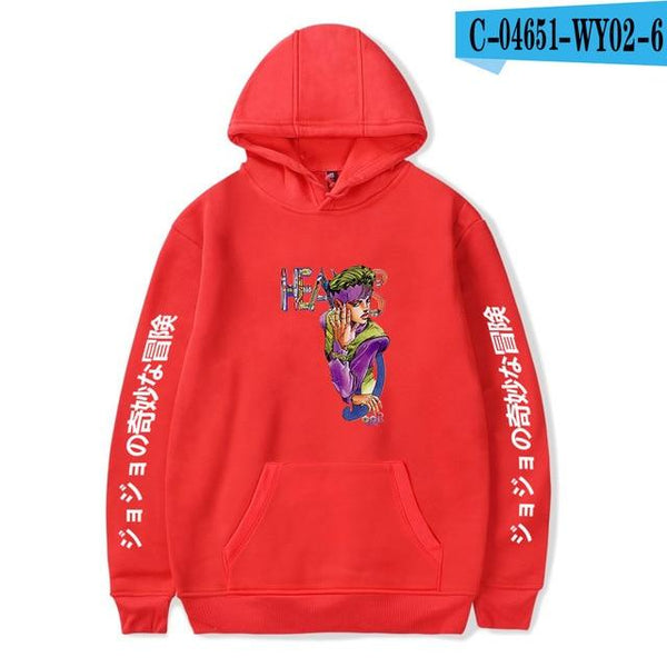 Planet Gates red / S JoJo's Bizarre Adventure Hoodies Sweatshirts Men Women Harajuku Hoodies Anime Fashion Hoodie Japanese Streetwear Cartoon Hoodies
