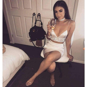 Planet Gates Red / S Sexy Party Dresses Sleeveless Slim Mini Vestidos Vest Tanks Bodycon Dress Strap Solid Party Dress