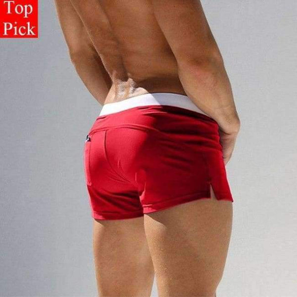 Planet Gates Red / S TOPPICK New Swimwear men swimsuit Sexy swimming trunks sunga hot mens swim briefs Beach Shorts mayo sungas de praia homens