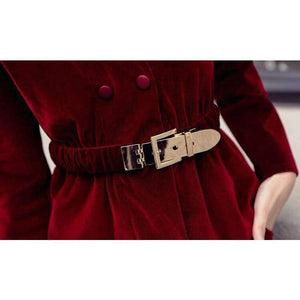 Planet Gates Red / S Velvet suit female 2018 spring and autumn new  long-sleeved casual large size corduroy suit two-piece /set