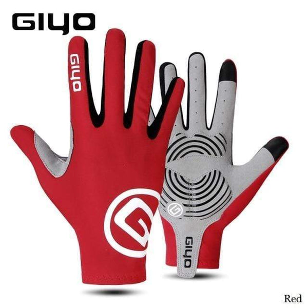 Planet Gates Red / S Wind Breaking Cycling Full Finger Gloves Touch Screen Anti-slip Bicycle Lycra Fabric Mittens Bicicleta Road Bike Long Glove