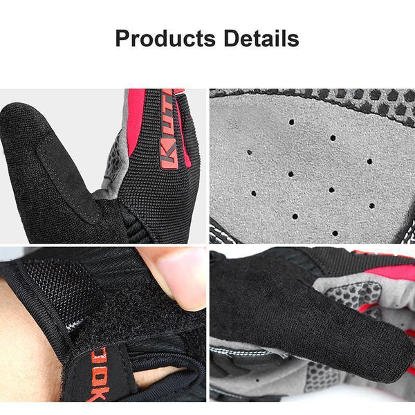 Planet Gates Red / S Winter Full Finger Gloves Men Touch Screen Anti-shock Breathable Fitness Gloves Weightlifting Sports