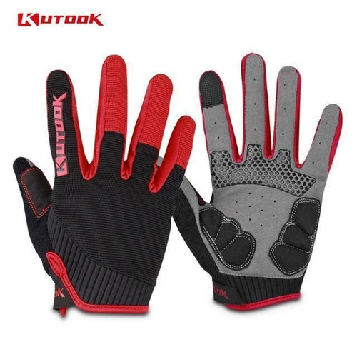 Planet Gates Red / S Winter Full Finger Gloves Men Touch Screen Anti-shock Breathable Fitness Gloves Weightlifting Sports