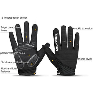 Planet Gates Red / S Winter Full Finger Gloves Men Touch Screen Anti-shock Breathable Fitness Gloves Weightlifting Sports