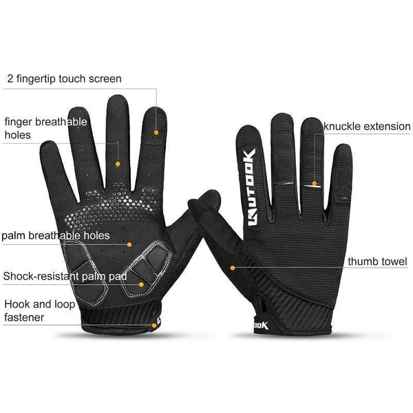 Planet Gates Red / S Winter Full Finger Gloves Men Touch Screen Anti-shock Breathable Fitness Gloves Weightlifting Sports
