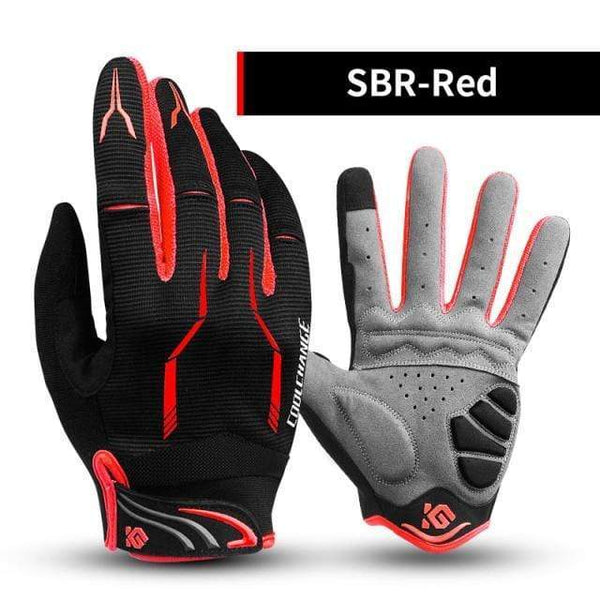 Planet Gates Red SBR / M 10 Colors Winter Women Men's Cycling Gloves Full Finger with GEL Pad  Shockproof MTB Mountain Bike Bicycle Gloves