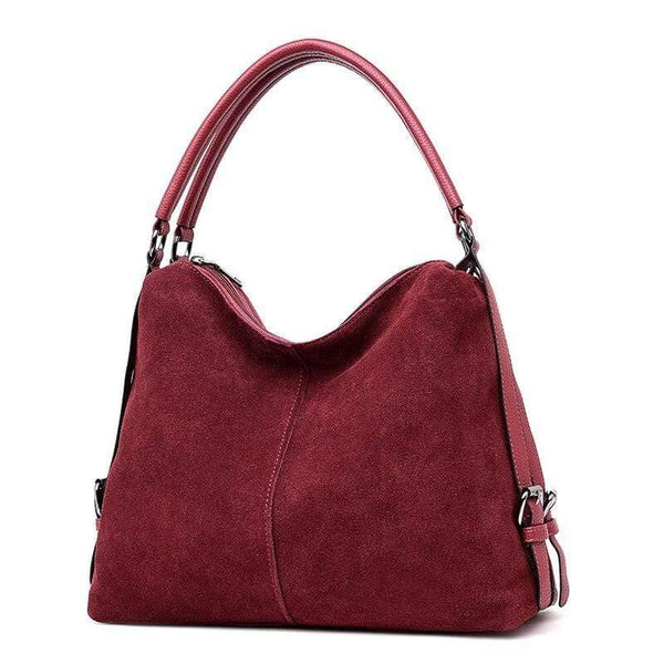 Vintage Nubuck Leather Bags  Larger Totes Women Crossbody Bags All-match Faux Suede Shoulder Bag