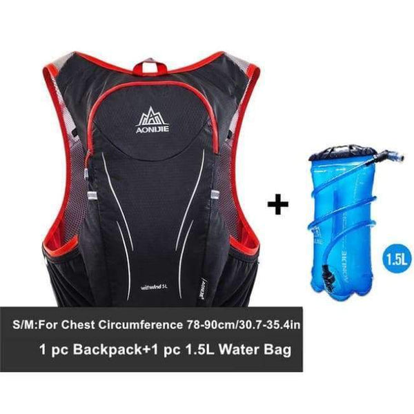 Planet Gates Red SM BP Waterbag Trail Running Backpack Outdoor Sports Hiking Camping Backpack 5L Marathon Running Hydration Vest Pack For 1.5L Water Bag