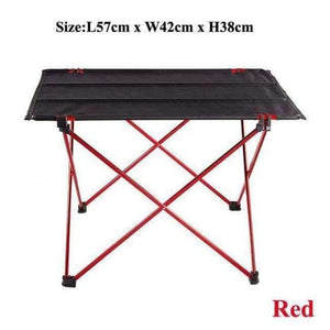 Planet Gates Red small Camping Table Camping Aluminium Alloy Picnic Table Waterproof Ultra-light Durable Folding Table Desk For Picnic& Camping