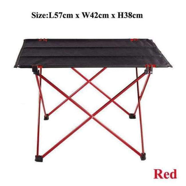 Planet Gates Red small Camping Table Camping Aluminium Alloy Picnic Table Waterproof Ultra-light Durable Folding Table Desk For Picnic& Camping