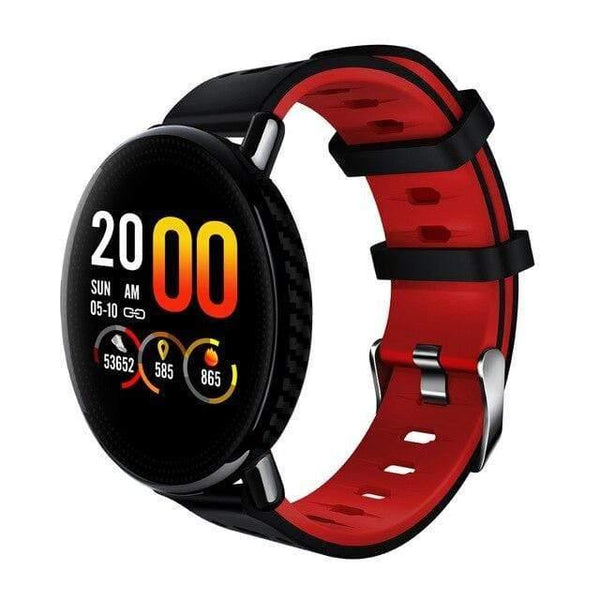 Planet Gates Red Smart Watch Men Women IP68 Waterproof Clock Activity Fitness tracker Heart rate monitor Smartwatch for IOS Android