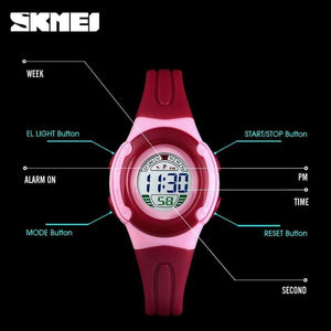 Planet Gates Red Sport Student Children Watch Kids Watches Boys Girls Clock Child LED Digital Wristwatch Electronic Wrist Watch Boy Girl