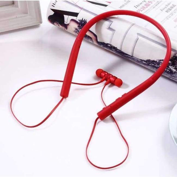 Planet Gates red Sports Earphone Bluetooth Headphone Sweat Proof Magnetic Earpiece Stereo Wireless Headset for Mobile Phone for iphone
