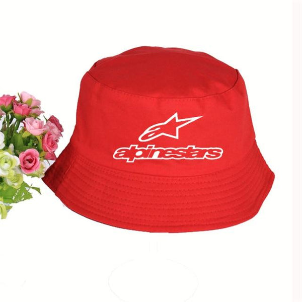 Planet Gates Red Star Printed Bucket Hats Summer pop  Women Men fisherman hat Outdoor sunshade cap fishing hat