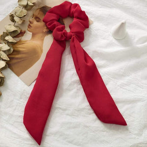 Stripe Ribbon Hair Scrunchies Women Elastic Hair Bands Scarf Hair Ties Rope Ponytail Holder Girls Hair Accessories