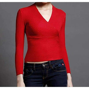Planet Gates Red Sweater Winter Knitted Sweater V Neck Cashmere Sweater Female 2018 Women Sweaters And Pullovers Autumn Long Sleeve Sweater Jumper